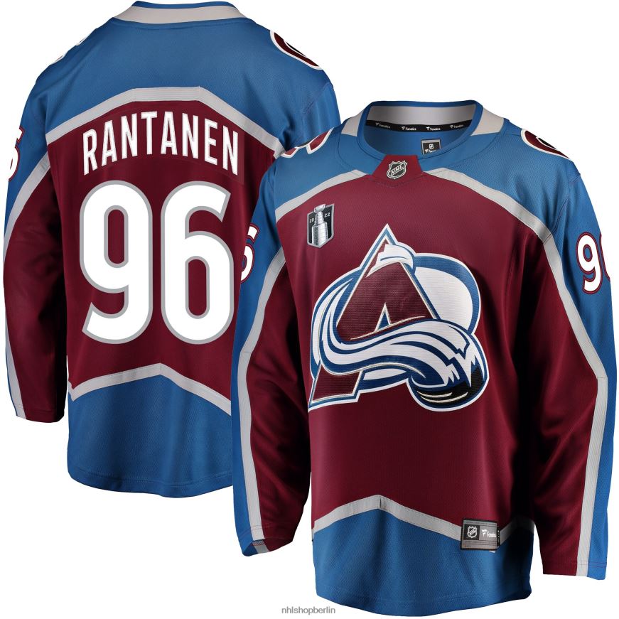 Männer NHL Colorado Avalanche Mikko Rantanen Fanatics-Heimtrikot für das Stanley-Cup-Finale 2022 in Burgunderrot Kleidung BF680T450