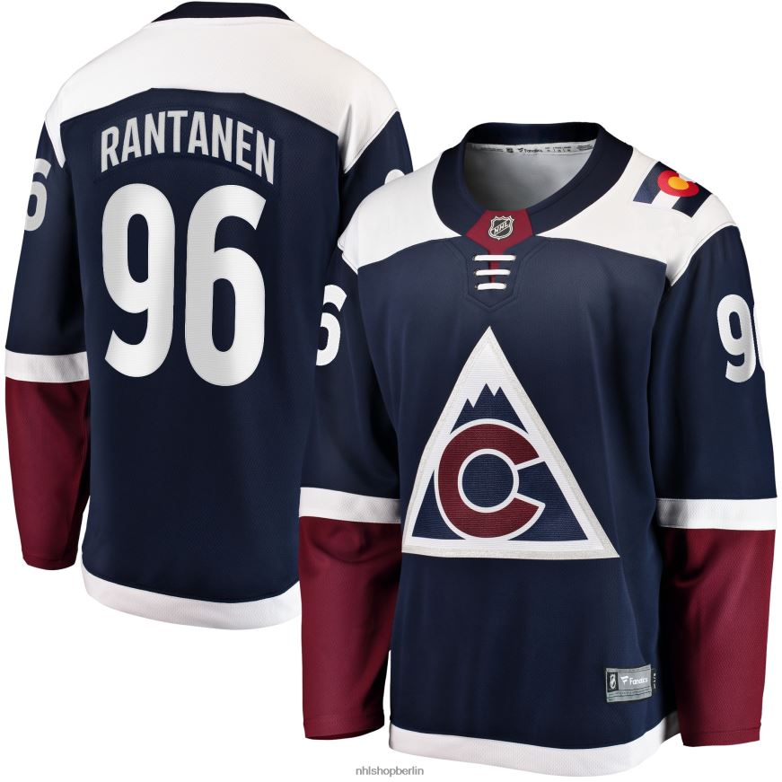 Männer NHL Colorado Avalanche Mikko Rantanen Premier Breakaway-Spielertrikot mit Fanatics-Logo in Marineblau Kleidung BF680T19