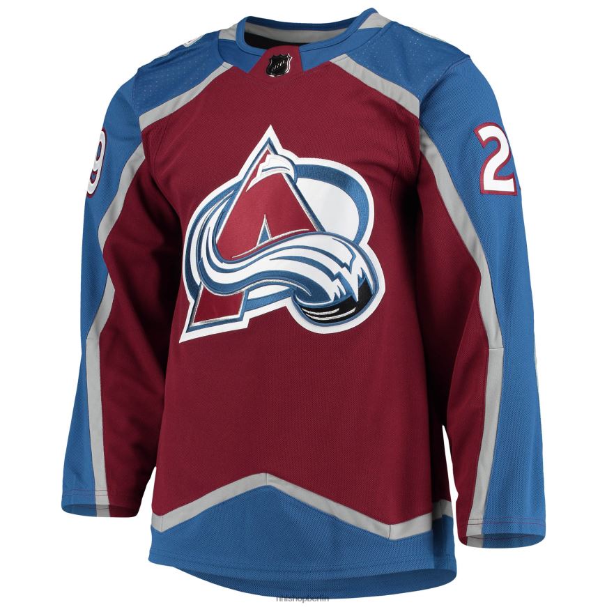 Männer NHL Colorado Avalanche Nathan Mackinnon Adidas Burgundy Home Primegreen authentisches Pro-Spieler-Trikot Kleidung BF680T92