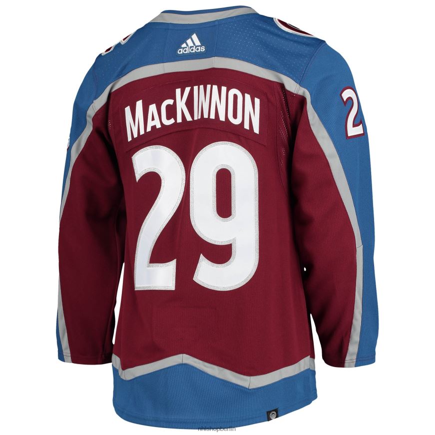 Männer NHL Colorado Avalanche Nathan Mackinnon Adidas Burgundy Home Primegreen authentisches Pro-Spieler-Trikot Kleidung BF680T92