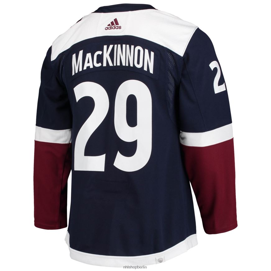 Männer NHL Colorado Avalanche Nathan Mackinnon Adidas Navy Alternative Primegreen Authentisches Pro-Spieler-Trikot Kleidung BF680T133