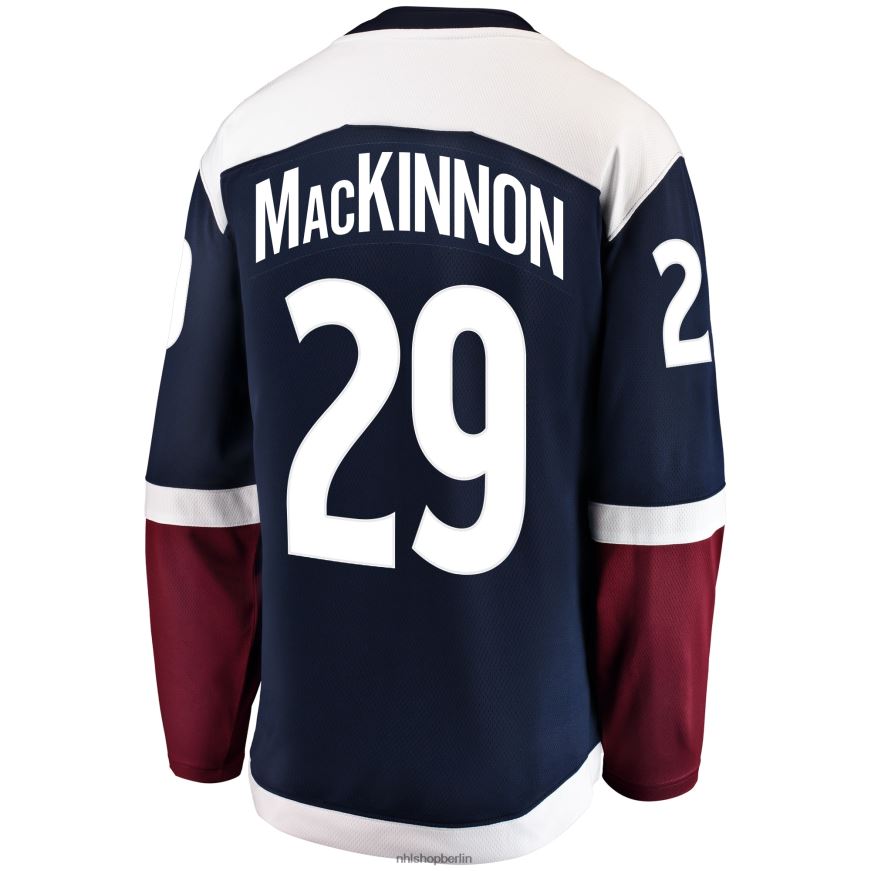 Männer NHL Colorado Avalanche Nathan Mackinnon Fanatics-gebrandetes marineblaues alternatives Breakaway-Spielertrikot Kleidung BF680T25