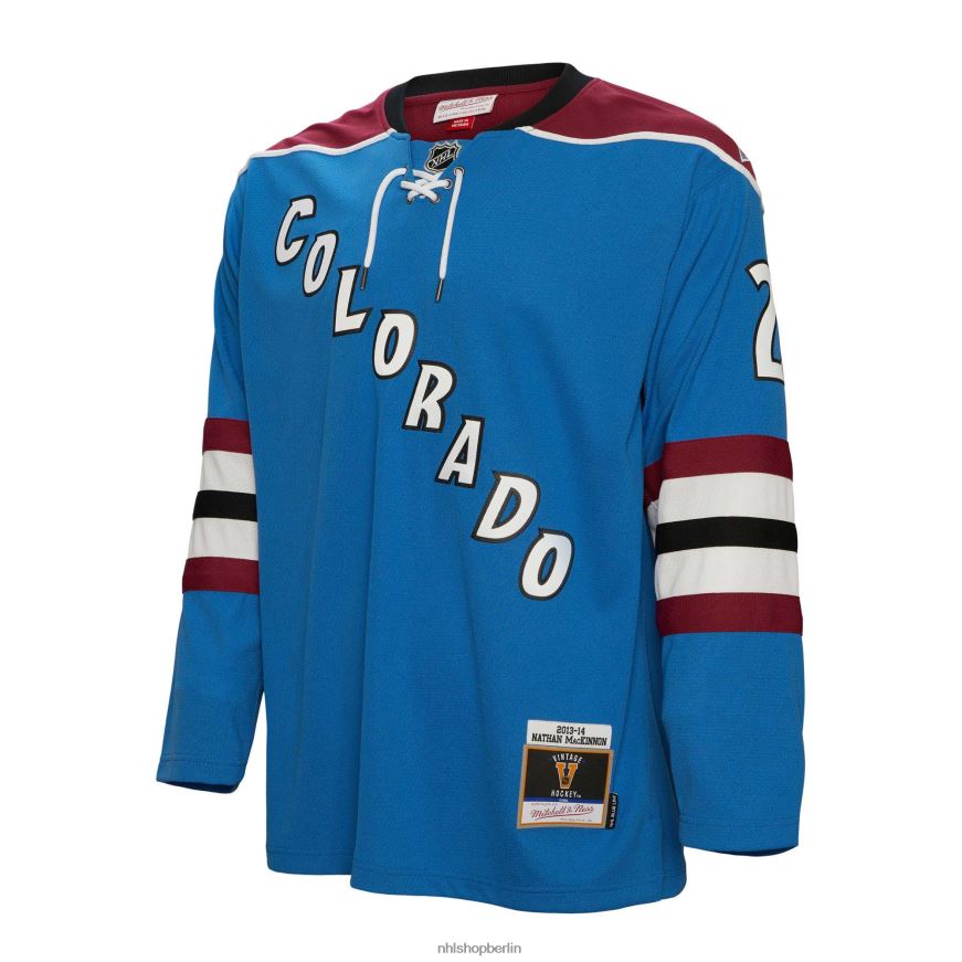 Männer NHL Colorado Avalanche Nathan Mackinnon Mitchell  Ness Blue 2013 Blue Line Spielertrikot Kleidung BF680T53