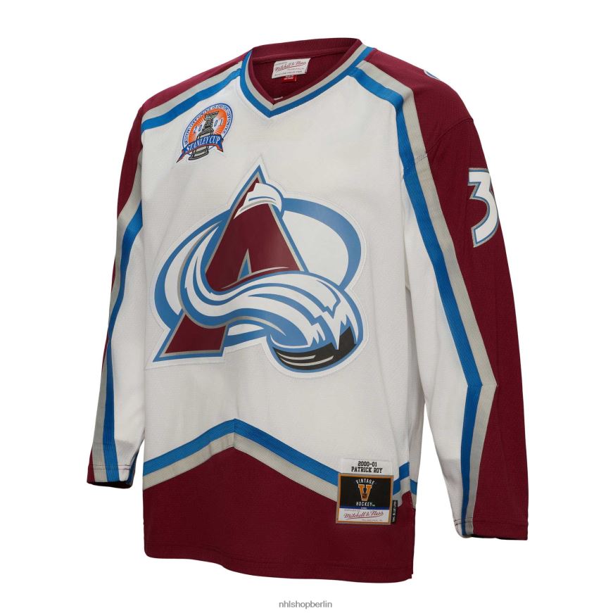 Männer NHL Colorado Avalanche Patrick Roy Mitchell  Ness weißes 2000 Blue Line Spielertrikot Kleidung BF680T186