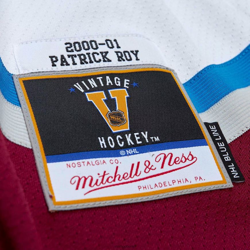 Männer NHL Colorado Avalanche Patrick Roy Mitchell  Ness weißes 2000 Blue Line Spielertrikot Kleidung BF680T186