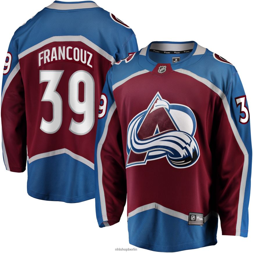 Männer NHL Colorado Avalanche Pavel Francouz Fanatics-gebrandetes burgunderrotes Breakaway-Spielertrikot Kleidung BF680T1318