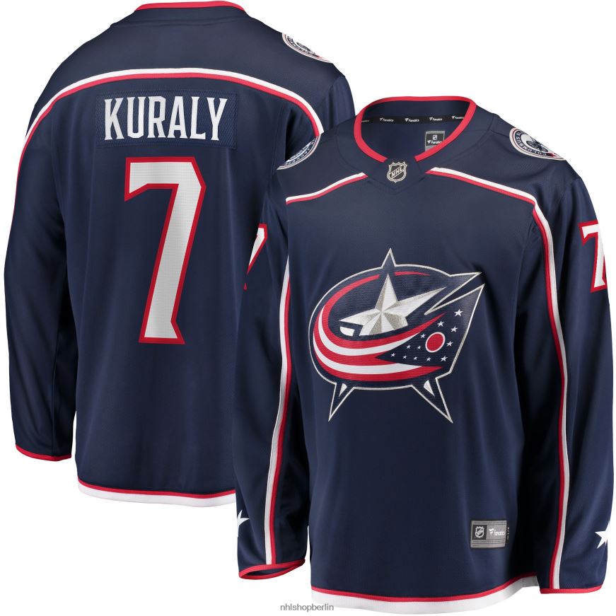 Männer NHL Columbia Blue Jacken Sean Kuraly Fanatics-Heimtrikot für Ausreißer in Marineblau Kleidung BF680T1682