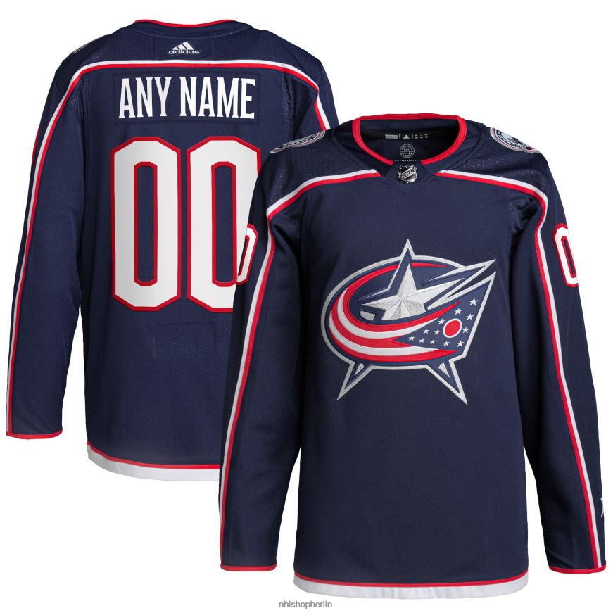 Männer NHL Columbia Blue Jacken adidas Navy Home Primegreen Authentic Pro Custom Jersey Kleidung BF680T2026