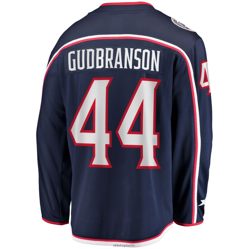 Männer NHL Columbia Blue Jackets Erik Gudbranson Fanatics-Marken-Heimtrikot für Breakaway-Spieler in Marineblau Kleidung BF680T2429