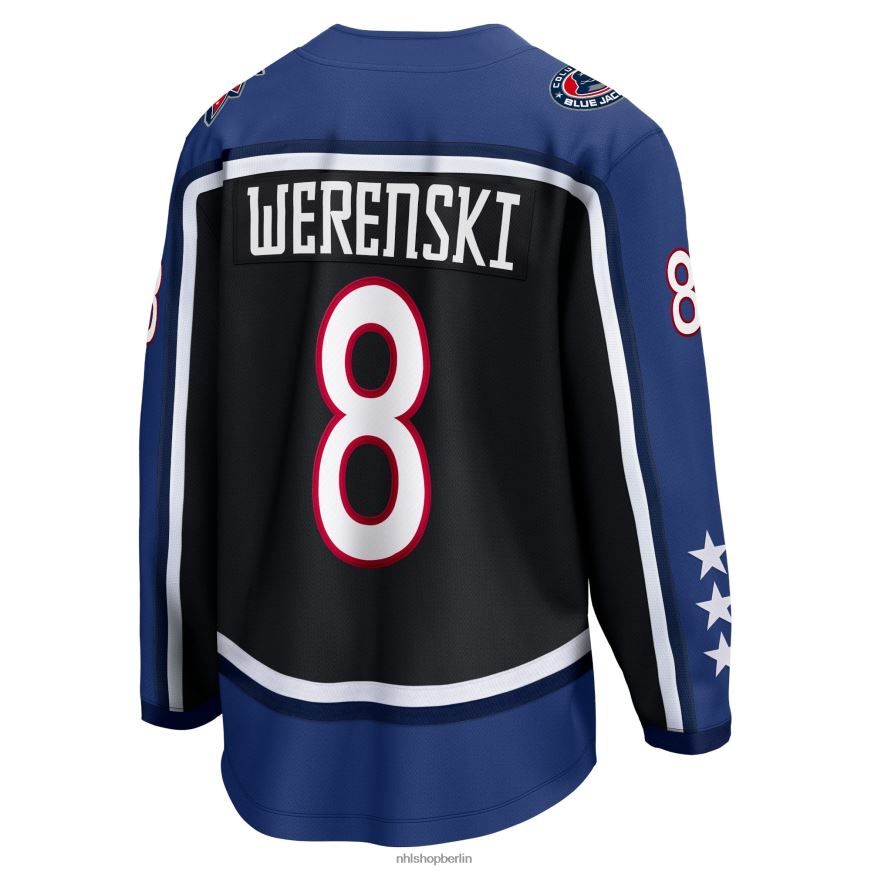 Männer NHL Columbia Blue Jackets Zach Werenski Fanatics Branded Black Special Edition 20 Breakaway Player Jersey Kleidung BF680T1280