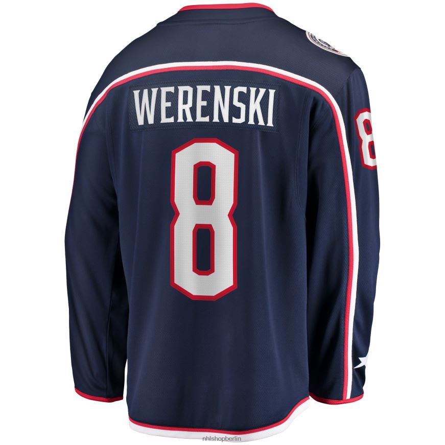 Männer NHL Columbia Blue Jackets Zach Werenski Fanatics Branded Navy Home Premier Breakaway Player Jersey Kleidung BF680T1416