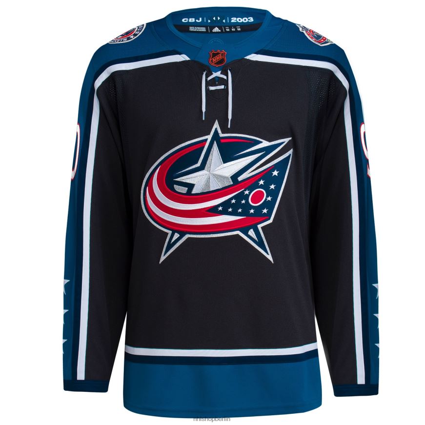 Männer NHL Columbus Blue Jacken Elvis Merzlikins adidas Black Reverse Retro 20 authentisches Spielertrikot Kleidung BF680T705