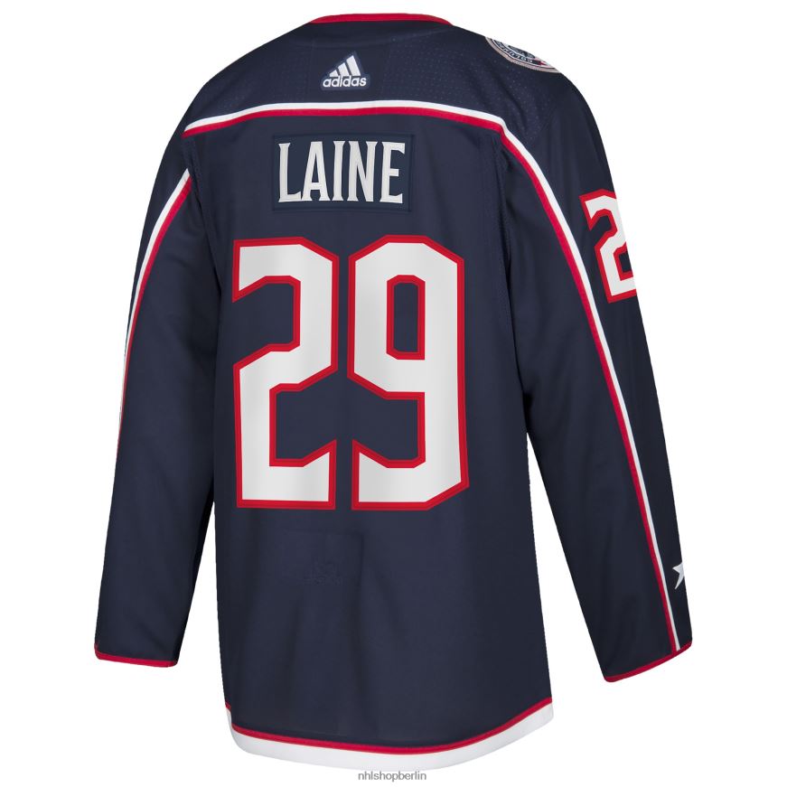 Männer NHL Columbus Blue Jacken Patrik Laine adidas Navy Home authentisches Spielertrikot Kleidung BF680T2083