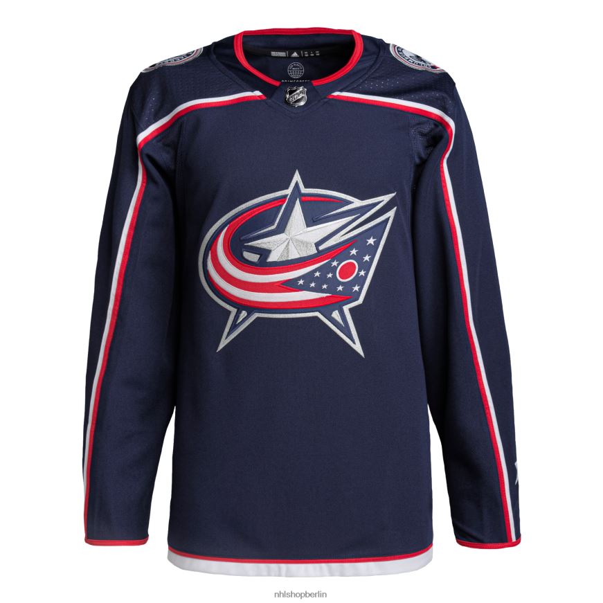 Männer NHL Columbus Blue Jacken adidas Navy Home Primegreen authentisches Pro-Trikot Kleidung BF680T1441