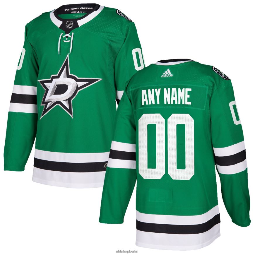 Männer NHL Dallas Stars Adidas Kelly Green Authentic Custom Jersey Kleidung BF680T2253