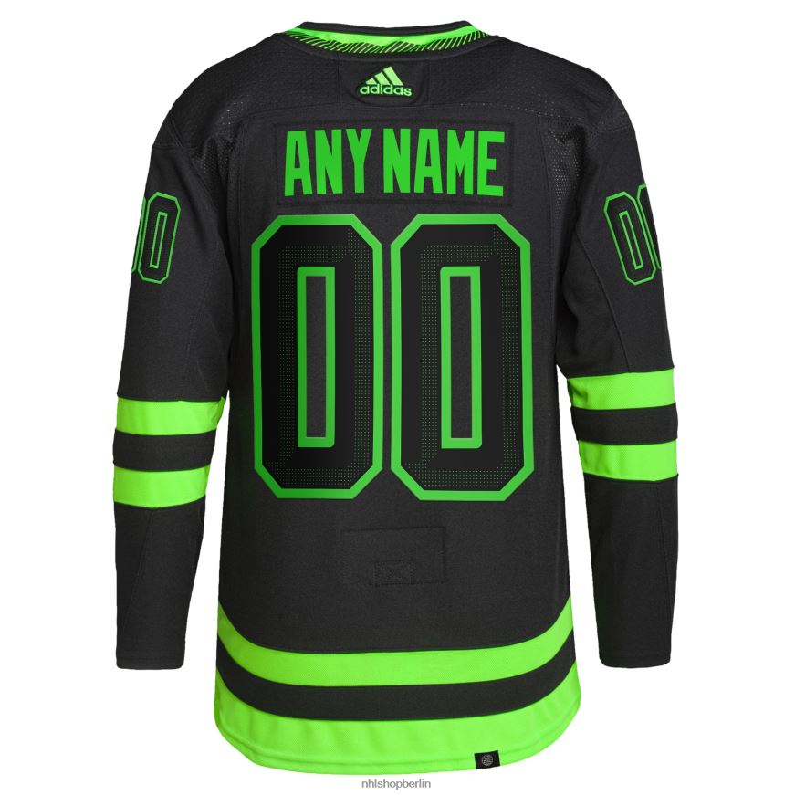 Männer NHL Dallas Stars Adidas Schwarz Alternative Primegreen Authentic Pro Custom Trikot Kleidung BF680T398