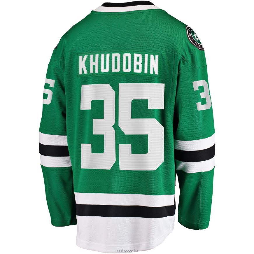 Männer NHL Dallas Stars Anton Khudobin Fanatics gebrandetes Kelly Green Breakaway-Spielertrikot Kleidung BF680T2342