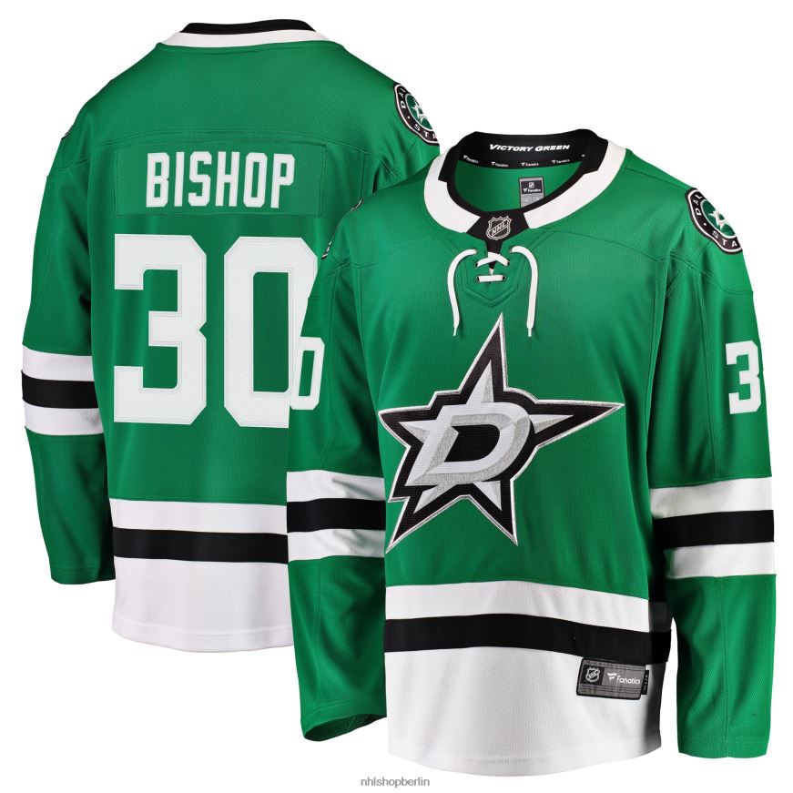 Männer NHL Dallas Stars Ben Bishop Fanatics Branded Kelly Green Breakaway-Trikot Kleidung BF680T1801