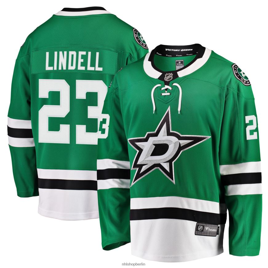 Männer NHL Dallas Stars Esa Lindell Fanatics Kelly Green Breakaway-Trikot mit der Marke Kleidung BF680T1747