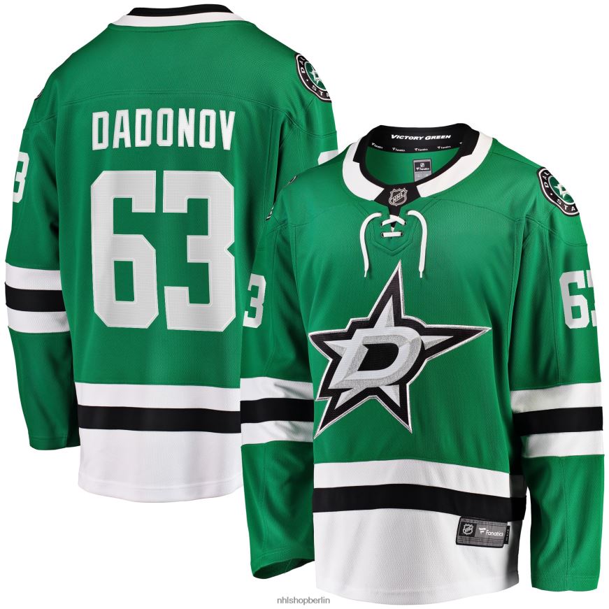 Männer NHL Dallas Stars Evgenii Dadonov Fanatics-gebrandetes grünes Breakaway-Heimtrikot Kleidung BF680T2013