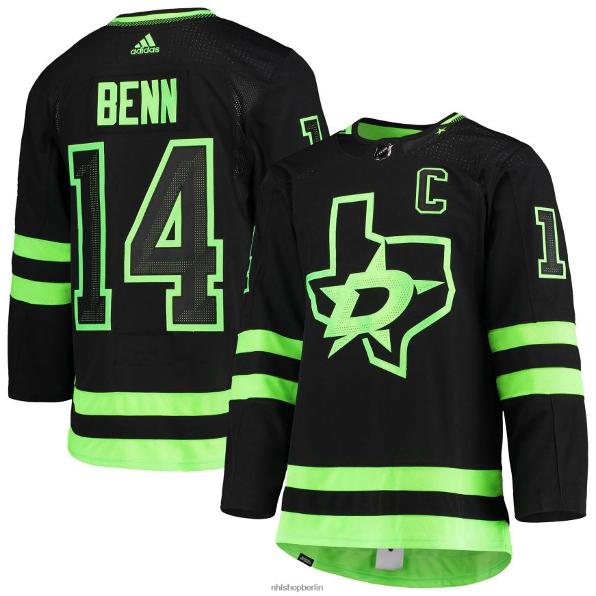 Männer NHL Dallas Stars Jamie Benn Adidas Black Alternative Captain Patch Primegreen Authentisches Pro-Spieler-Trikot Kleidung BF680T1215