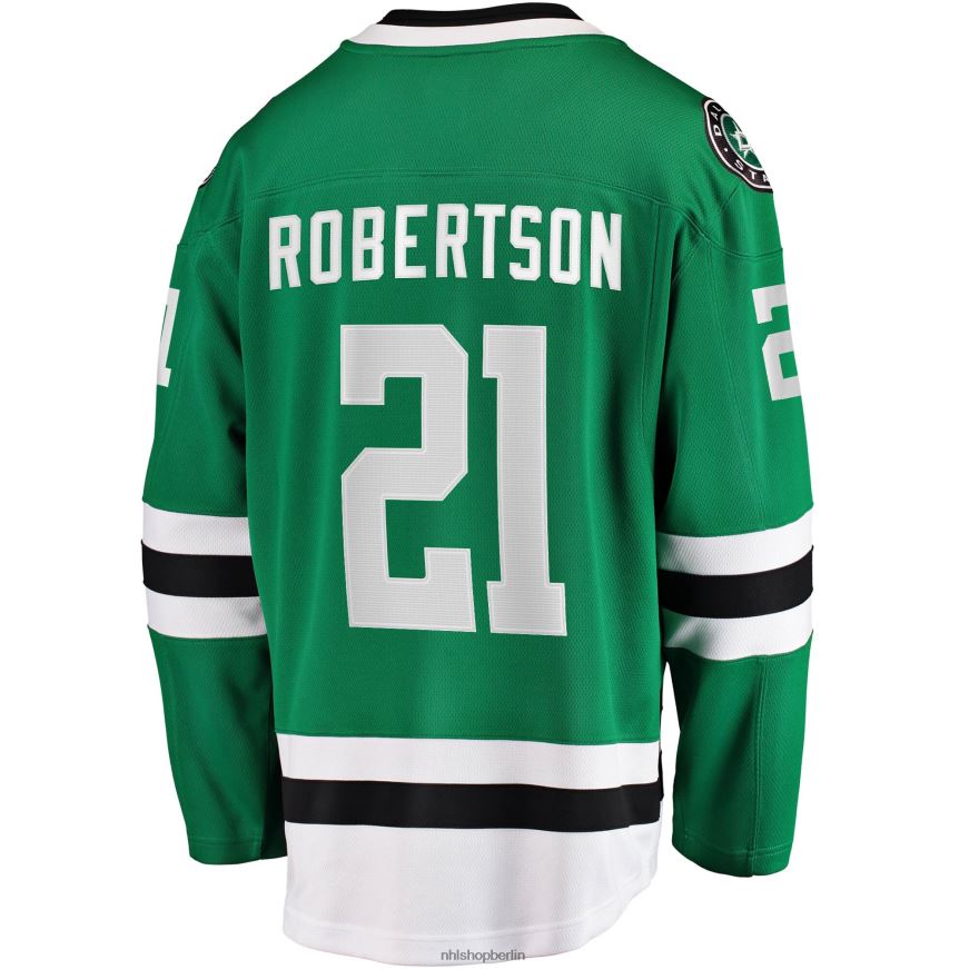 Männer NHL Dallas Stars Jason Robertson Fanatics Branded Kelly Green 2017/18 Heim-Breakaway-Replika-Trikot Kleidung BF680T178