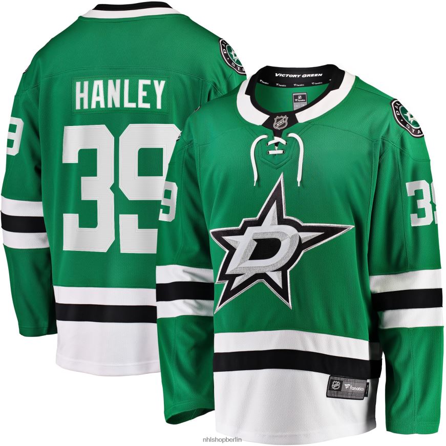 Männer NHL Dallas Stars Joel Hanley Fanatics gebrandetes Kelly Green Breakaway-Spielertrikot Kleidung BF680T2250