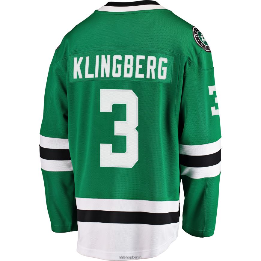 Männer NHL Dallas Stars John Klingberg Fanatics Branded Kelly Green Breakaway-Trikot Kleidung BF680T2341