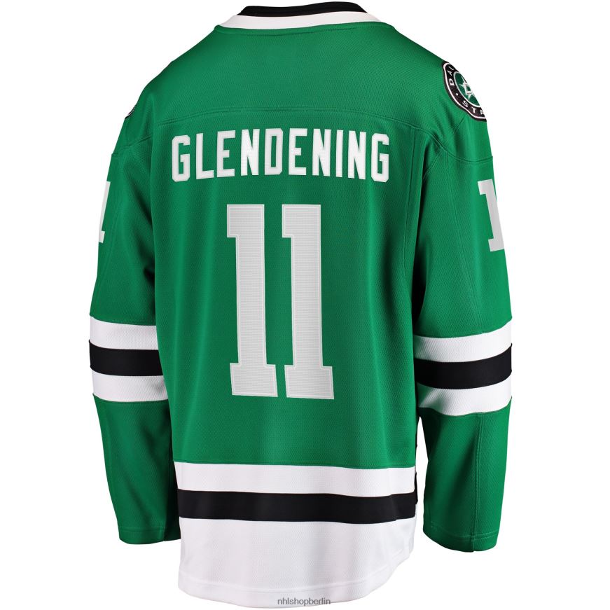 Männer NHL Dallas Stars Luke Glendening Fanatics-Heimtrikot mit Kelly Green-Logo für Breakaway-Spieler Kleidung BF680T1884