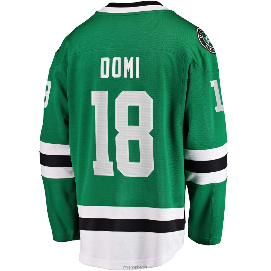 Männer NHL Dallas Stars Max Domi Fanatics-gebrandetes grünes Breakaway-Heimtrikot Kleidung BF680T867