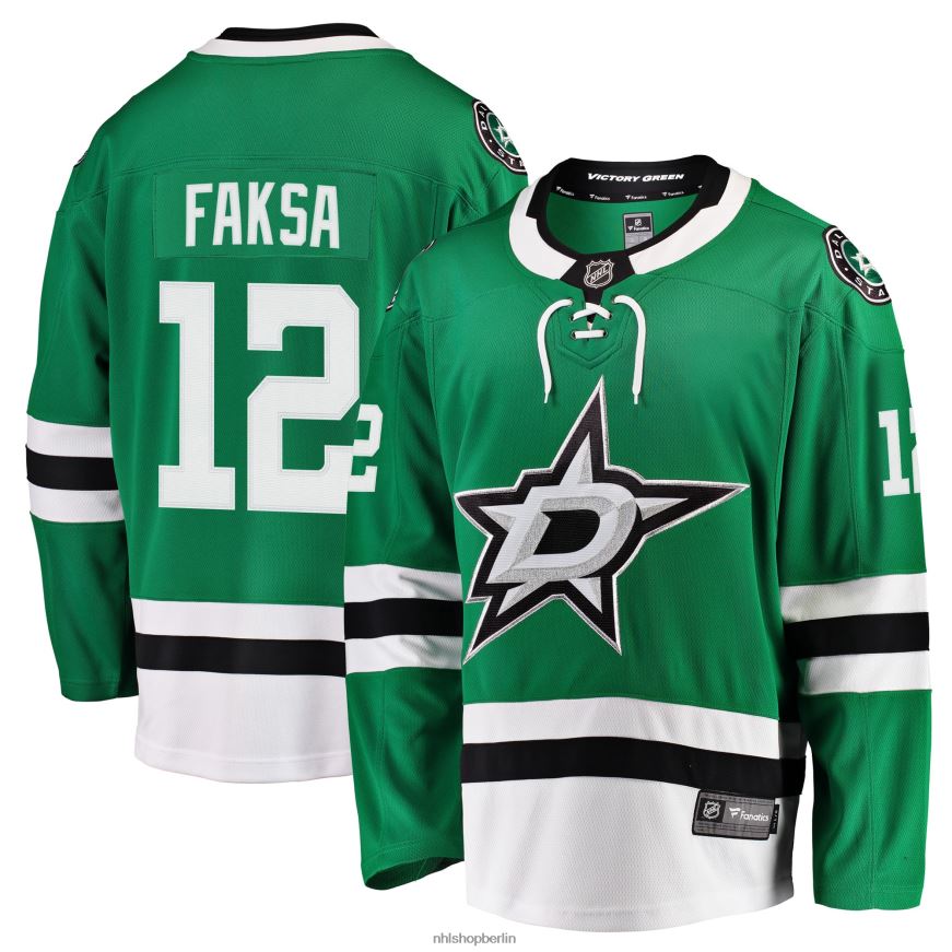 Männer NHL Dallas Stars Radek Faksa Fanatics Branded Kelly Green Breakaway-Trikot Kleidung BF680T1395