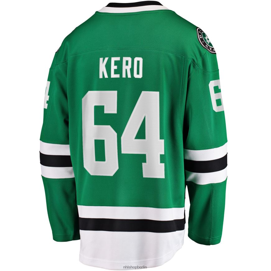 Männer NHL Dallas Stars Tanner Kero Fanatics Branded Kelly Green Home Breakaway-Spielertrikot Kleidung BF680T2327