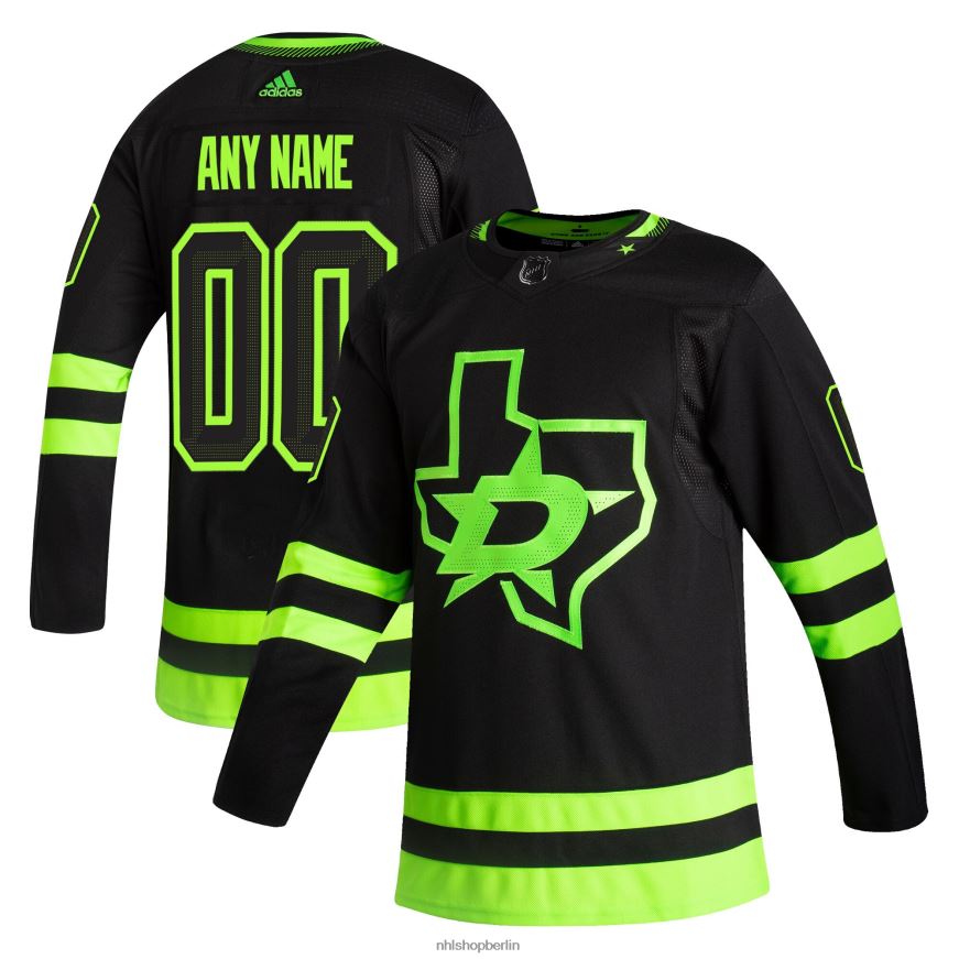 Männer NHL Dallas Stars adidas Schwarz 2020/21 Alternative – authentisches individuelles Trikot Kleidung BF680T277