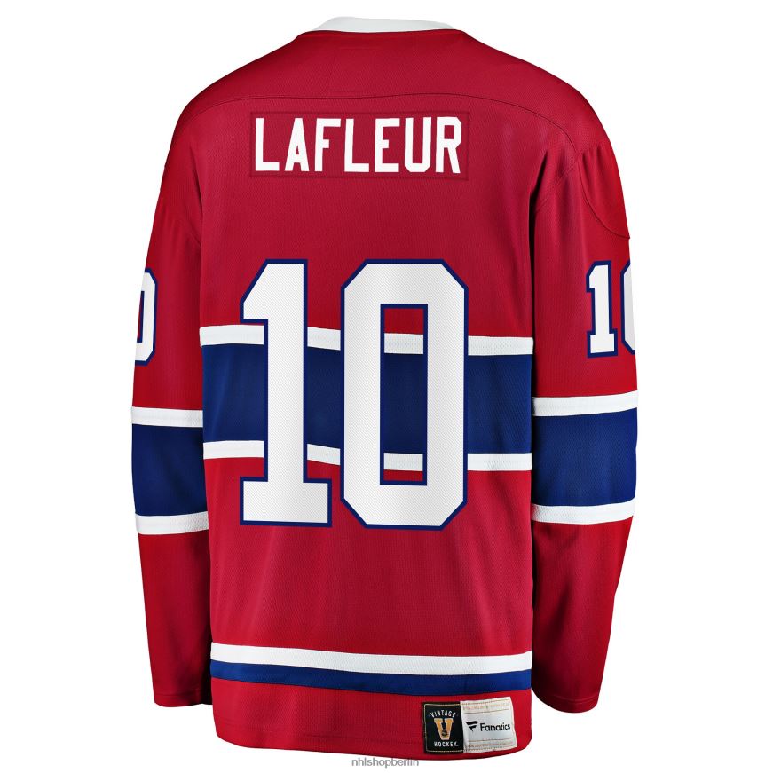 Männer NHL Das rote Premier Breakaway-Spielertrikot der Montreal Canadiens von Guy Lafleur Fanatics hat gebrandet Kleidung BF680T261