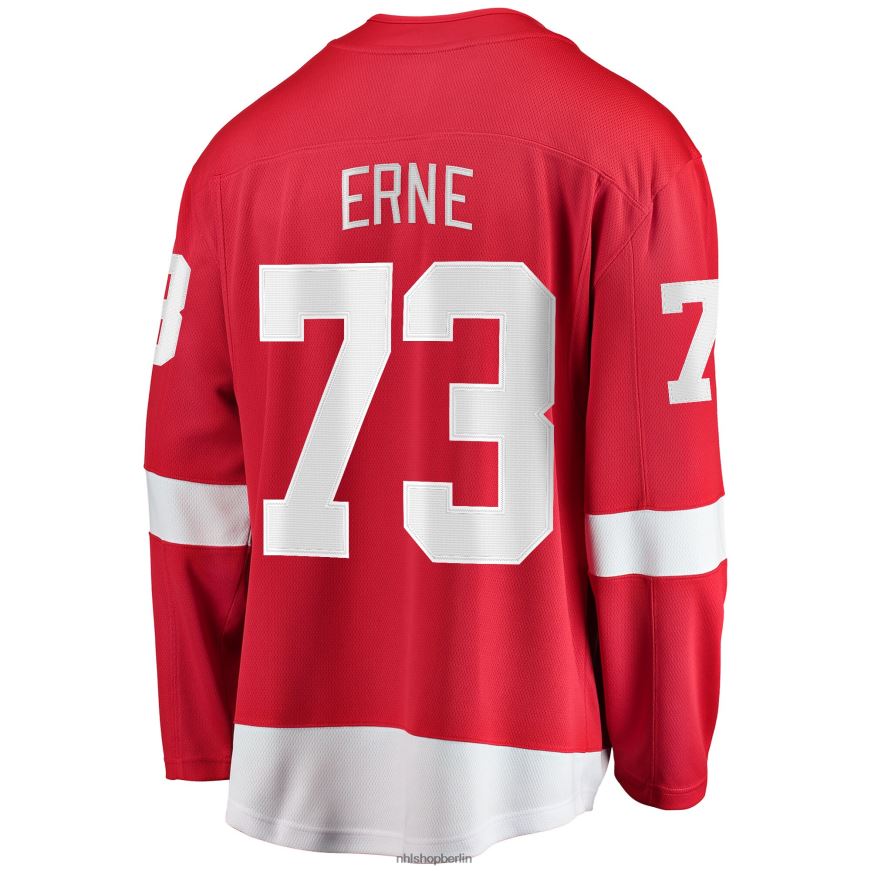 Männer NHL Detroit Red Wings Adam Erne Fanatics-gebrandetes rotes Home-Breakaway-Spielertrikot Kleidung BF680T1840