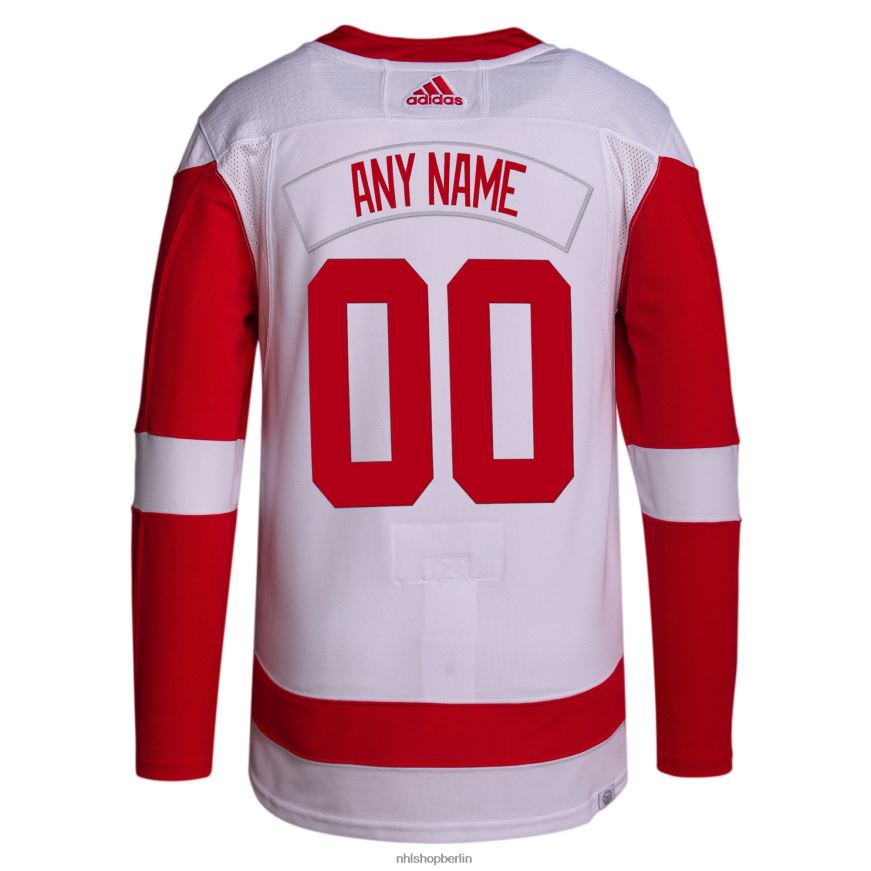 Männer NHL Detroit Red Wings Adidas White Away Primegreen Authentic Pro Custom Trikot Kleidung BF680T710