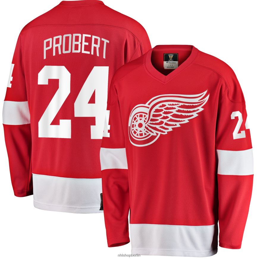 Männer NHL Detroit Red Wings Bob Probert Fanatics gebrandetes rotes Premier Breakaway-Spielertrikot im Ruhestand Kleidung BF680T205