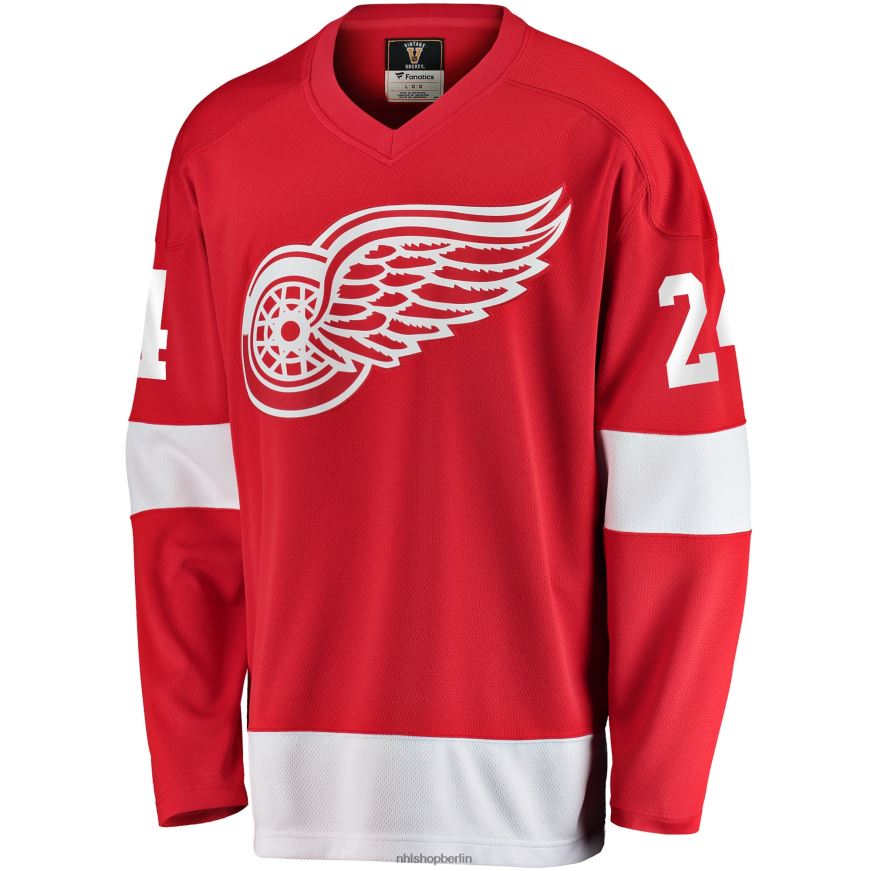 Männer NHL Detroit Red Wings Bob Probert Fanatics gebrandetes rotes Premier Breakaway-Spielertrikot im Ruhestand Kleidung BF680T205