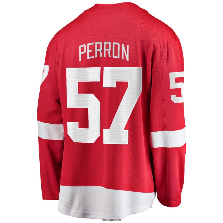 Männer NHL Detroit Red Wings David Perron Fanatics-gebrandetes rotes Home-Breakaway-Spielertrikot Kleidung BF680T594