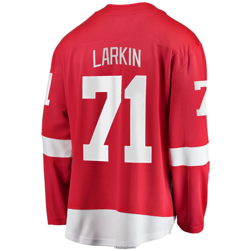 Männer NHL Detroit Red Wings Dylan Larkin Fanatics gebrandetes rotes Home-Captain-Premier-Breakaway-Spieler-Trikot Kleidung BF680T156