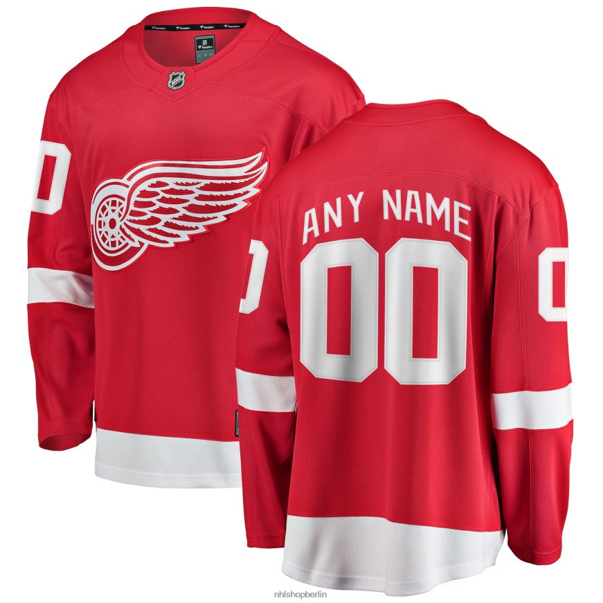 Männer NHL Detroit Red Wings Fanatics-gebrandetes rotes Home-Breakaway-Trikot nach Maß Kleidung BF680T166