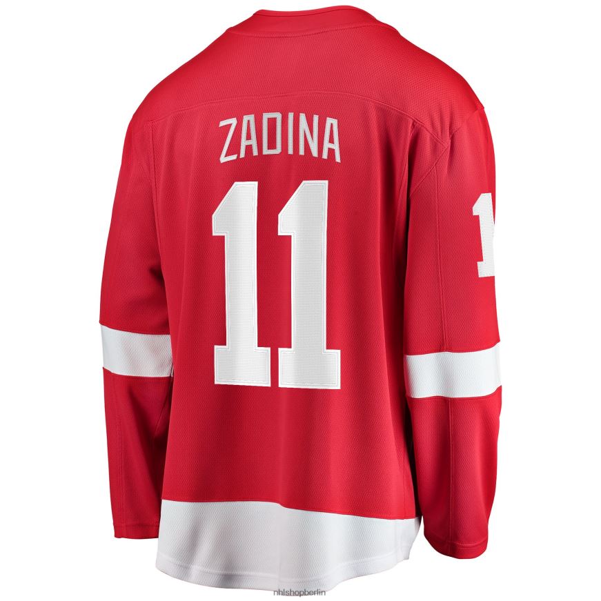 Männer NHL Detroit Red Wings Filip Zadina Fanatics-gebrandetes rotes Home-Breakaway-Spielertrikot Kleidung BF680T1540