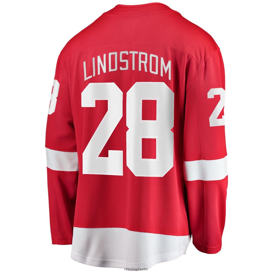 Männer NHL Detroit Red Wings Gustav Lindstrom Fanatics-gebrandetes rotes Home-Breakaway-Spielertrikot Kleidung BF680T1673