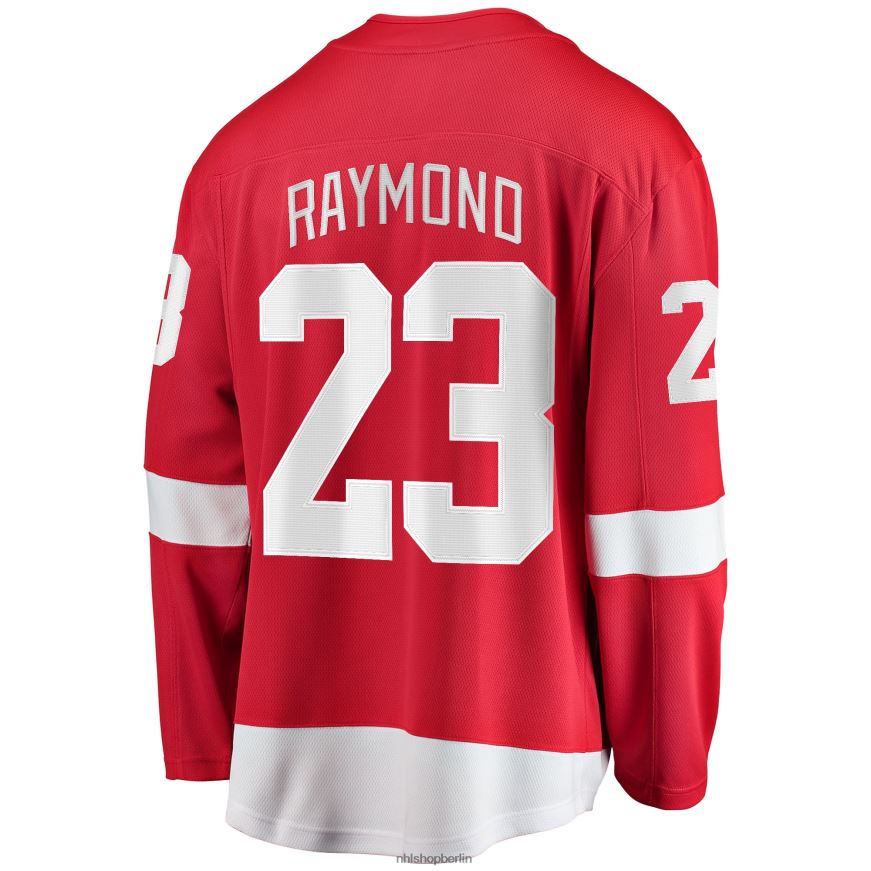 Männer NHL Detroit Red Wings Lucas Raymond Fanatics-gebrandetes rotes Home-Breakaway-Spielertrikot Kleidung BF680T956