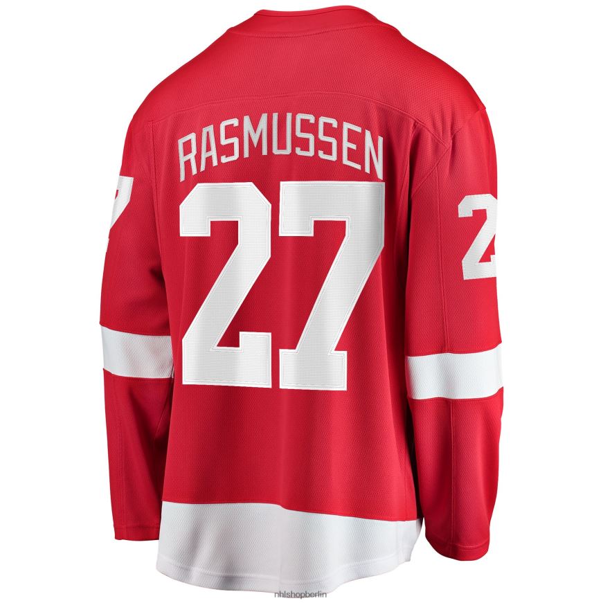 Männer NHL Detroit Red Wings Michael Rasmussen Fanatics-gebrandetes rotes Home-Breakaway-Spielertrikot Kleidung BF680T1564