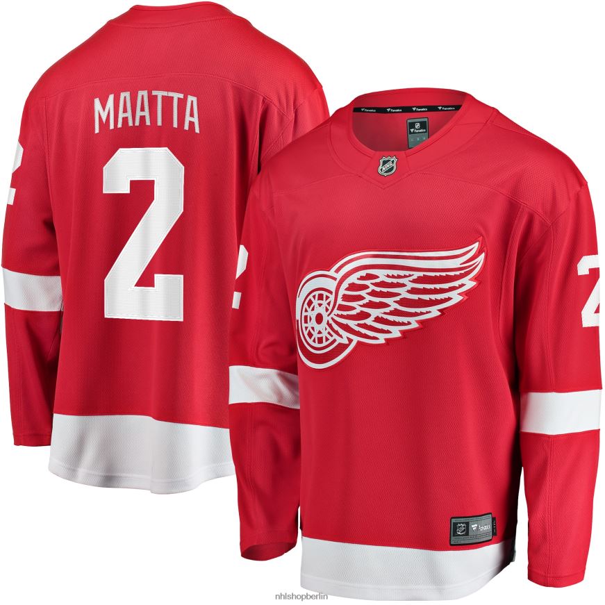 Männer NHL Detroit Red Wings Olli Maatta Fanatics-gebrandetes rotes Home-Breakaway-Spielertrikot Kleidung BF680T1960