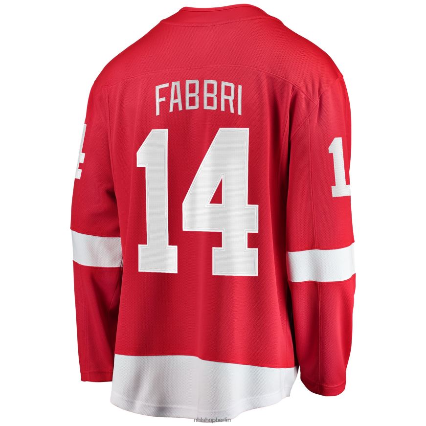 Männer NHL Detroit Red Wings Robby Fabbri Fanatics-gebrandetes rotes Home-Breakaway-Spielertrikot Kleidung BF680T1848