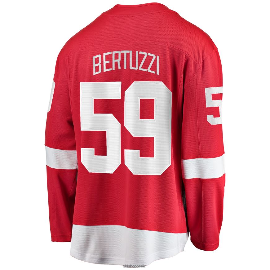 Männer NHL Detroit Red Wings Tyler Bertuzzi Fanatics gebrandetes rotes Breakaway-Spielertrikot Kleidung BF680T1210