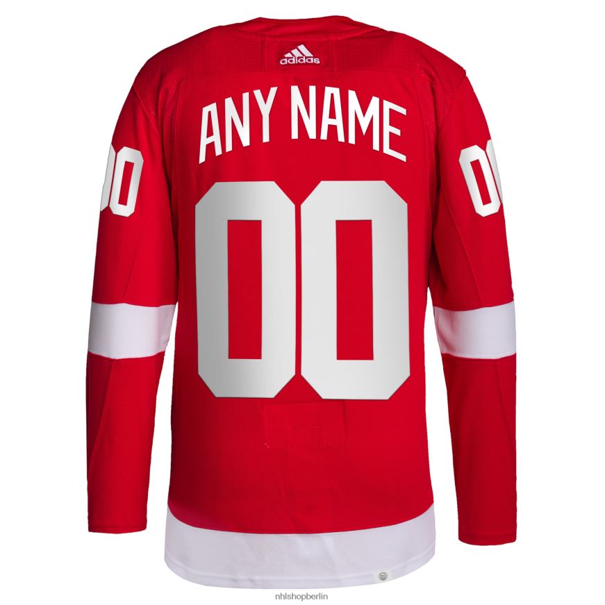 Männer NHL Detroit Red Wings adidas Red Home Primegreen Authentic Pro Custom Trikot Kleidung BF680T1985