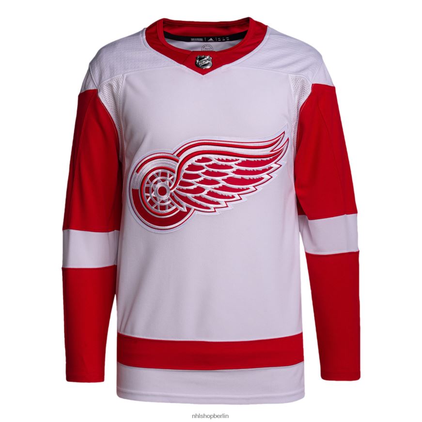 Männer NHL Detroit Red Wings adidas weißes Away Primegreen authentisches Pro-Trikot Kleidung BF680T2415